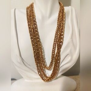 Vintage Crown Trifari Ultra long chain necklace